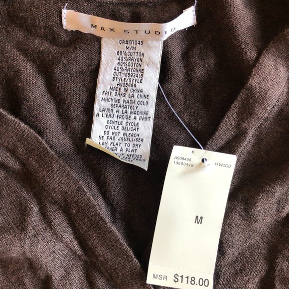 Brand New MAX STUDIO Brown Knit Dress - Picture 3 of 9